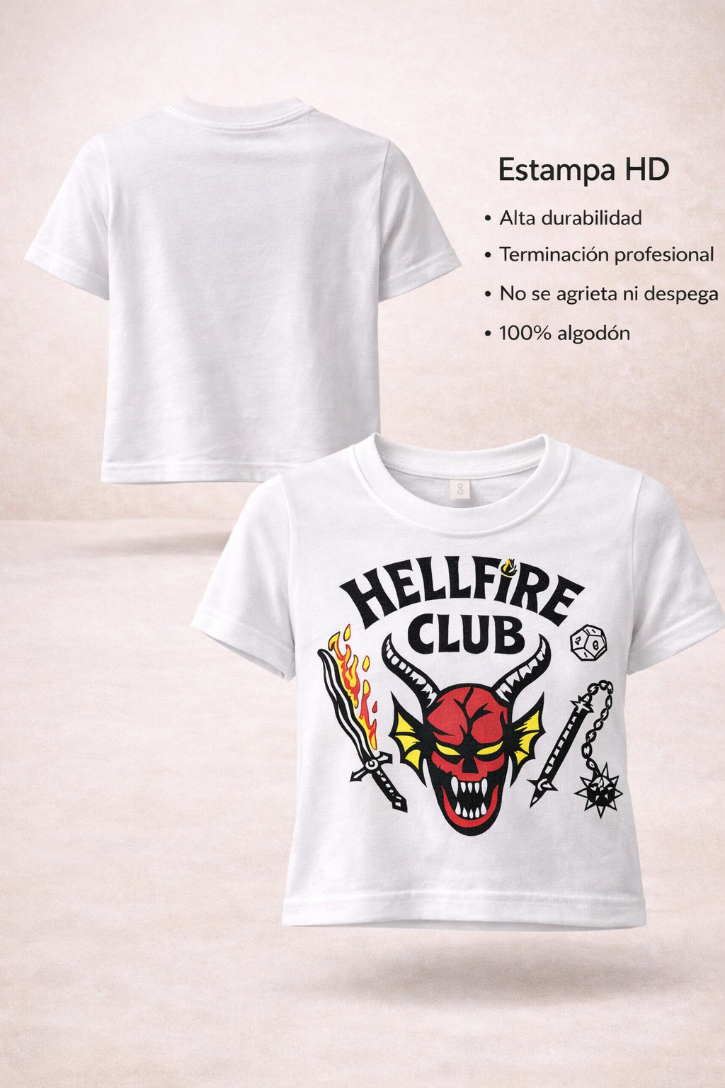 Pack de remeras baby tee personalizadas