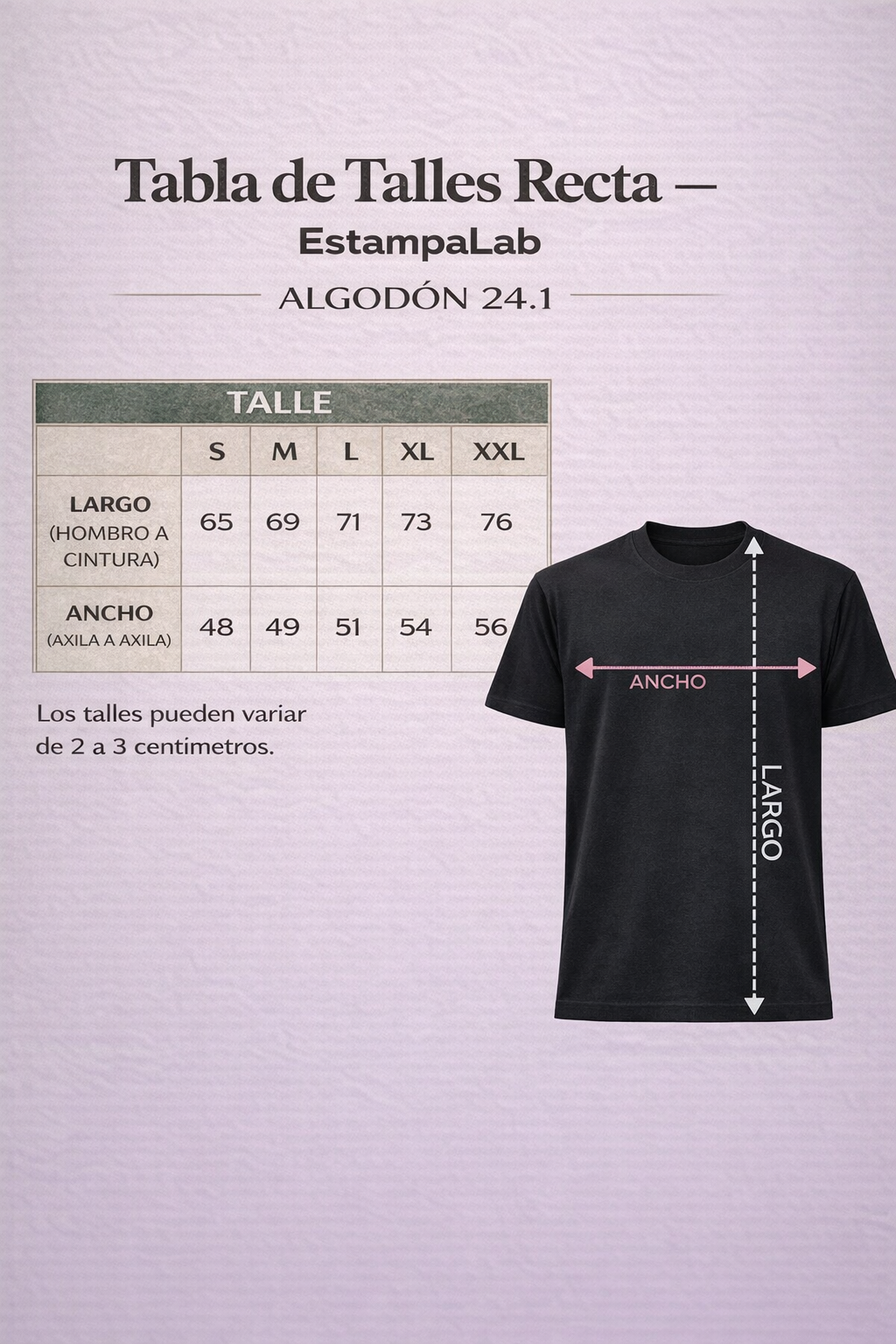 Pack de remeras rectas personalizadas